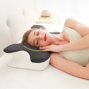 Comfortable Side Sleeping Butterfly Pillow – Ergonomic Memory Foam Neck Pillow | Orthopedic Cervical Support for Side